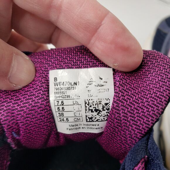 Womans SZ 7.5 NEW BALANCE Blue Purple TECHRIDE 470 Walking Running Sneaker Shoes - Picture 7 of 8
